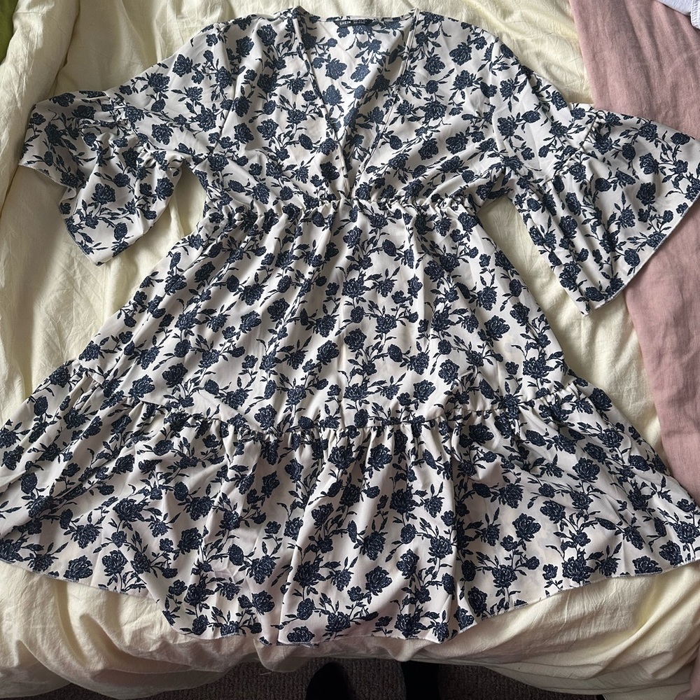 BoHo half sleeve floral dress